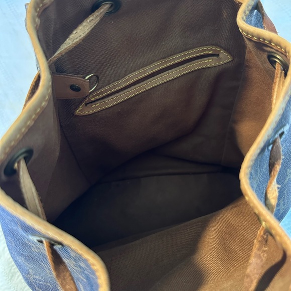 Authentic Louis Vuitton Monogram Leather Canvas Backpack - Picture 7 of 9